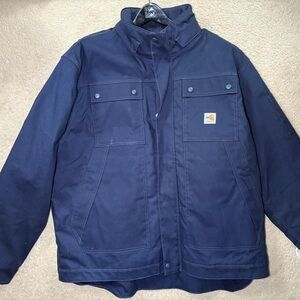Carhartt Men's Dark Blue Full Swing Duck Fire Resistant Jacket